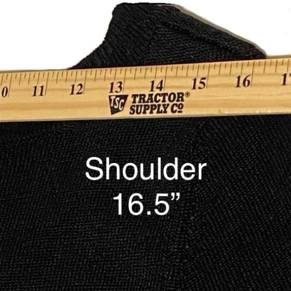 White Black Sweater Chic Classic Pull-On Short-Sleeve Gold Button Crew Neck Med - Picture 8 of 11